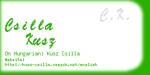 csilla kusz business card